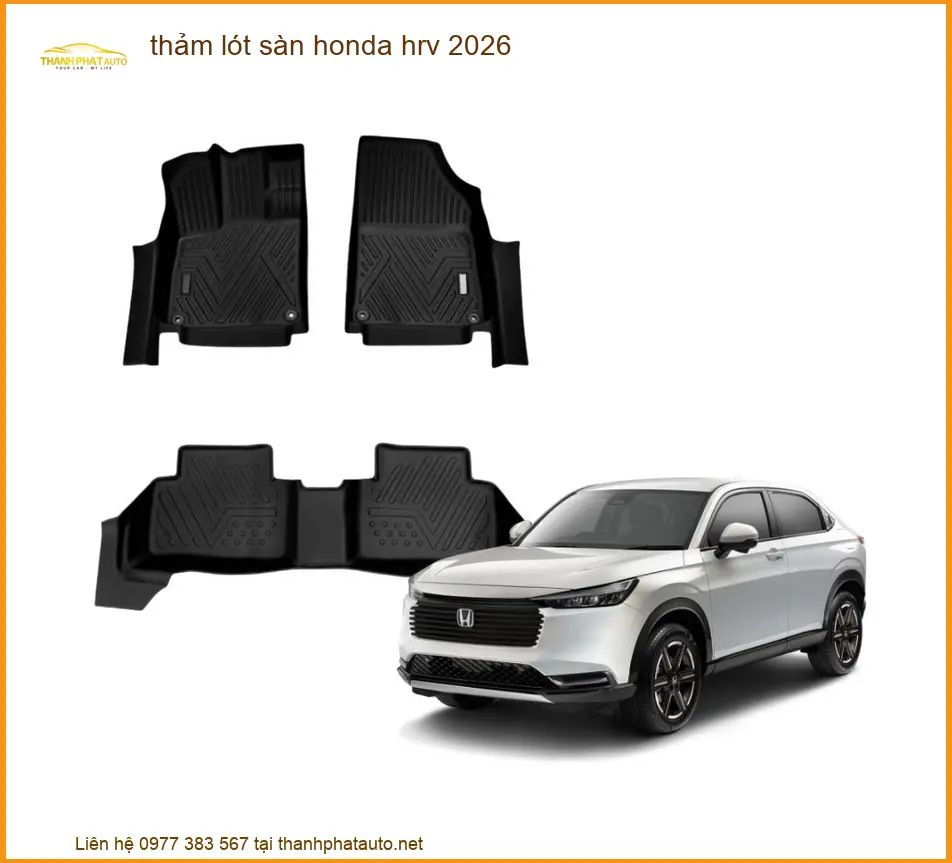 Thảm Lót Sàn Honda HRV 2026 - Địa Chỉ Lắp Đặt Uy Tín TPHCM