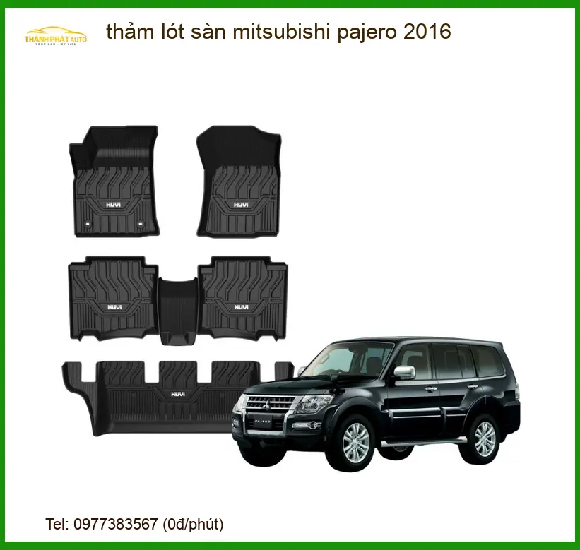 Thảm Lót Sàn Mitsubishi Pajero 2016 - Địa Chỉ Gắn Chính Hãng TPHCM