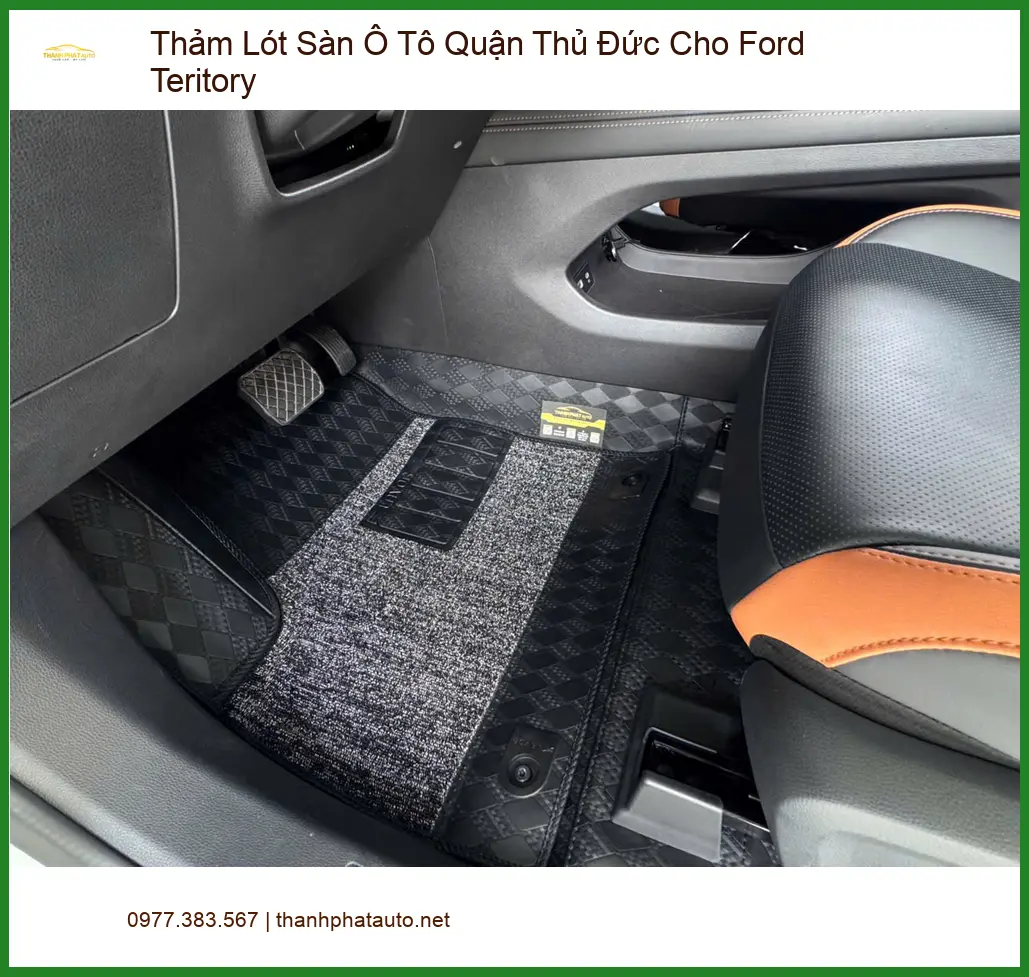 Anh Khang thay thảm lót sàn ô tô Ford Teritory tại Thủ Đức cho nội thất sạch đẹp ảnh thực tế 2