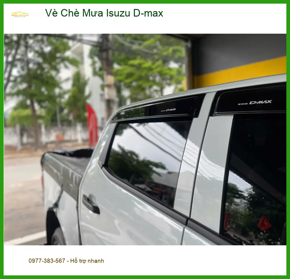 Chú Long lắp Vè Che Mưa Isuzu D-max ở Quận 5 tránh nước hắt vào xe