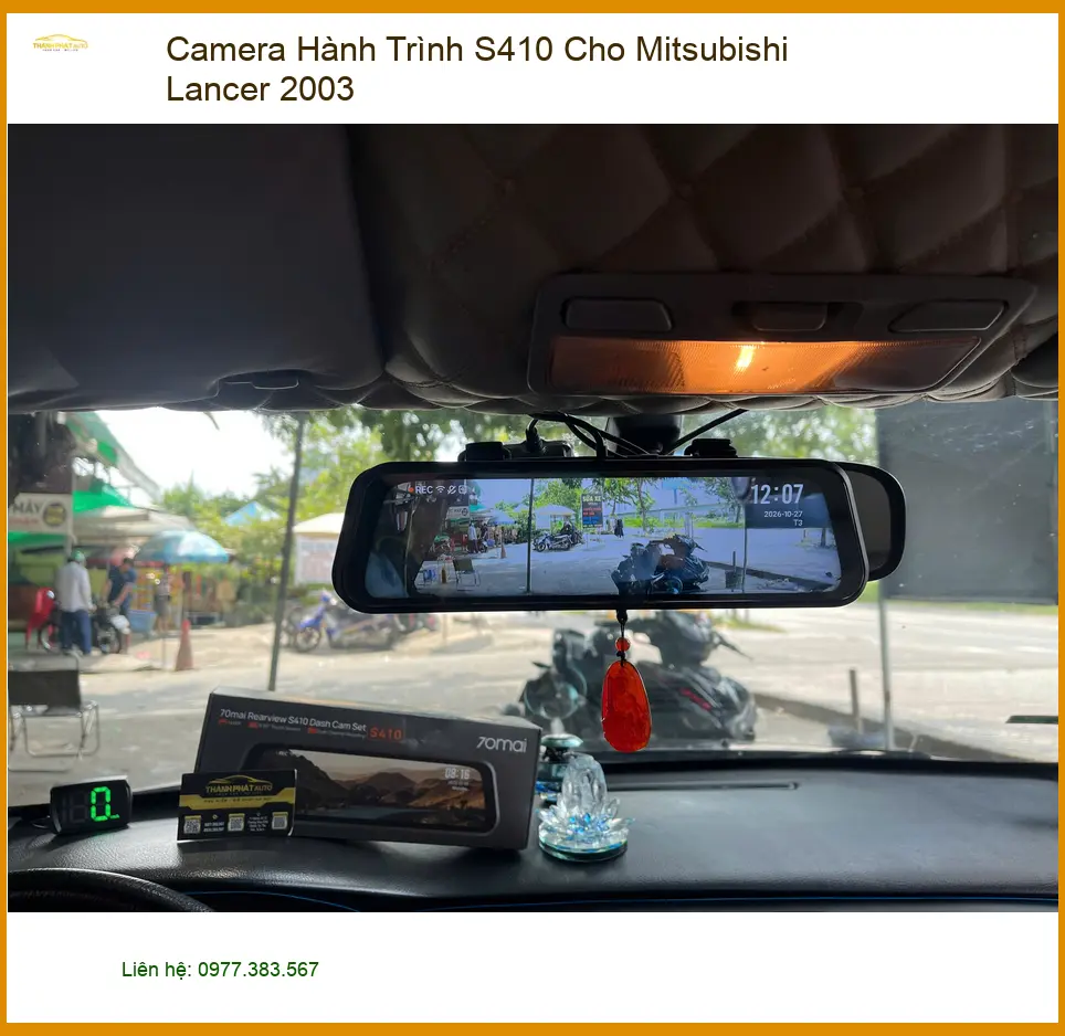 Chú Nam lắp Camera Hành Trình S410 cho Mitsubishi Lancer 2003 tại Quận 9 ảnh thực tế 3