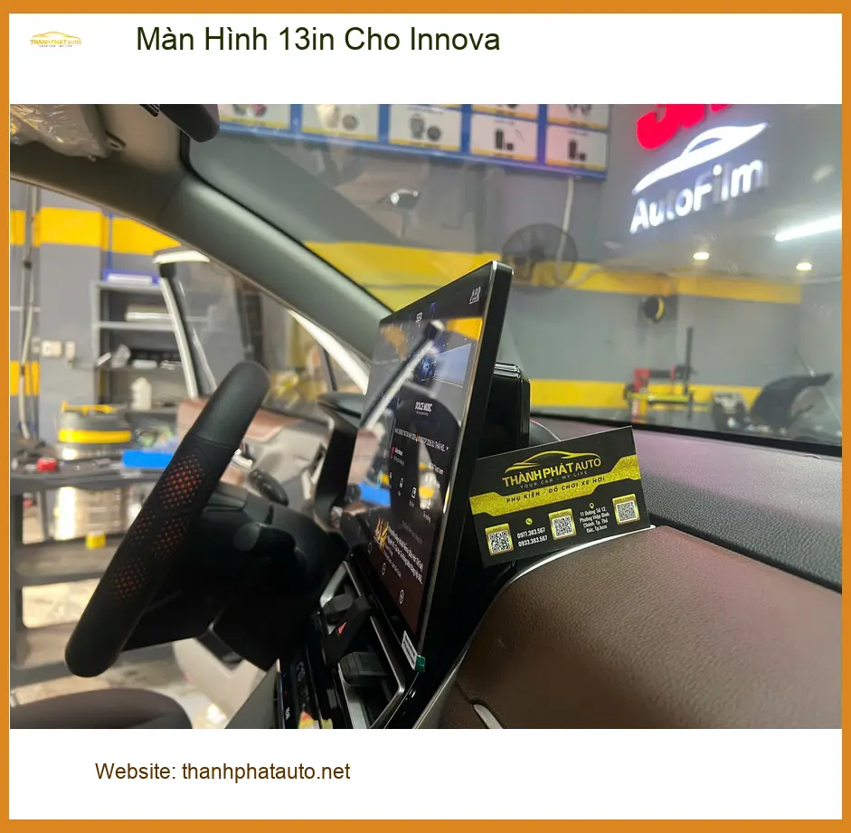 Cô Thảo lắp Màn Hình 13in cho Innova tại Quận 9 tiện giải trí và dẫn đường ảnh thực tế 4