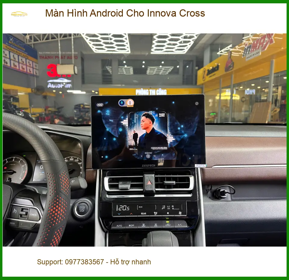 Anh Duy lắp Màn Hình Android cho Innova Cross tại Quận 9 để nâng cao tiện ích